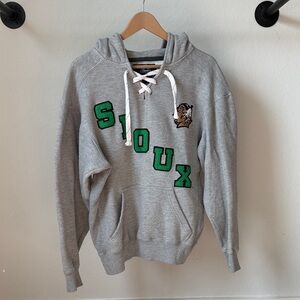 UND Fighting Sioux Lace Up Hoodie Retired Logo